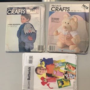 Craft children’s sewing patterns lot of 3